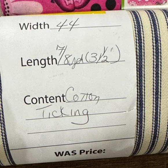 Disney Floral and Cotton ticking Striped Fabric and Misc - Picture 2 of 3